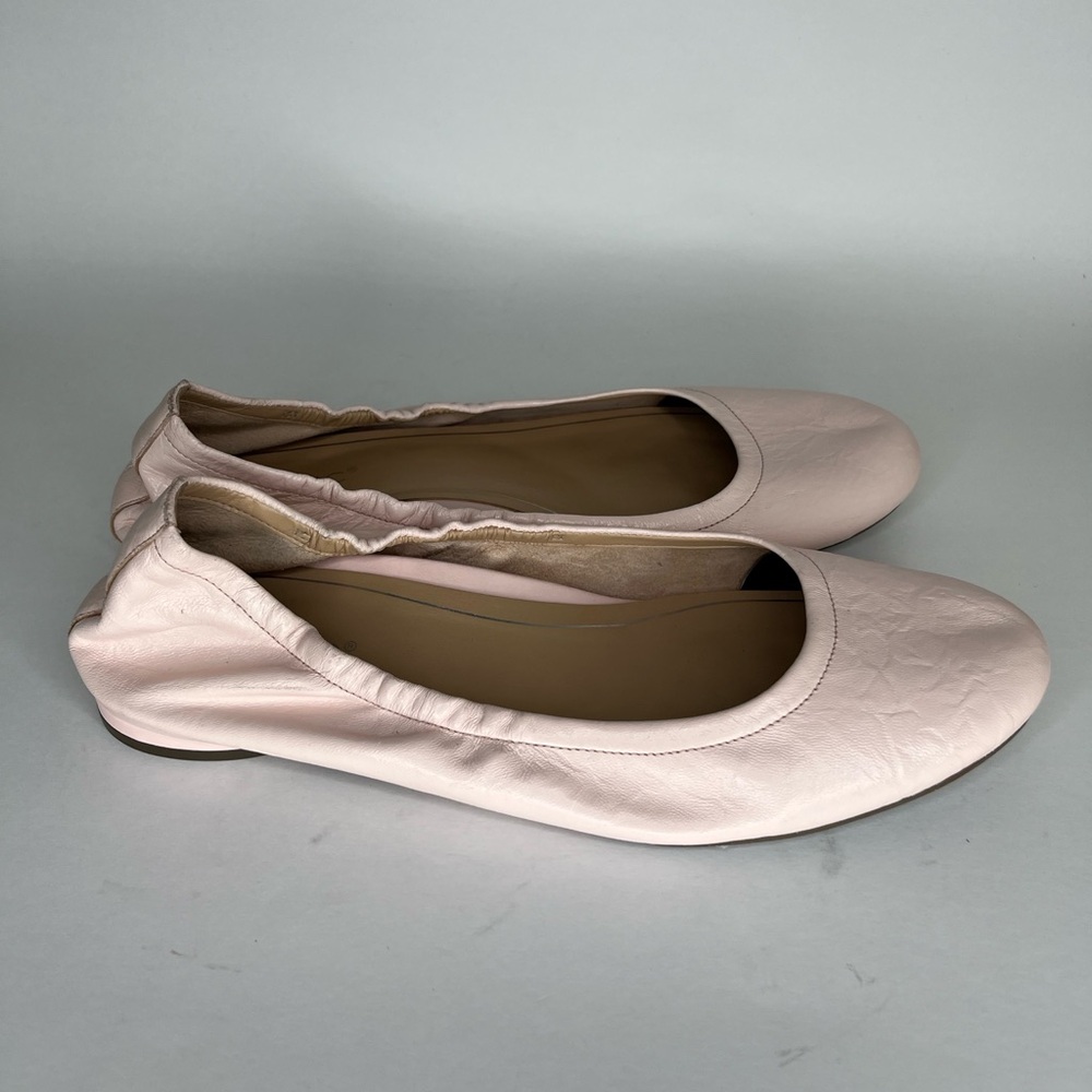 Vionic Alexa Ballet Flats Baby Pink Leather Women Size 41.5 US 9.5 Slip On